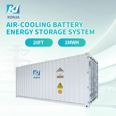 Un bon prix. Système de refroidissement par air KonJa 20FT 768Vdc 1MWh Batterie à cycle profond Système de stockage d'énergie 400Vac Batterie de conteneur en ligne