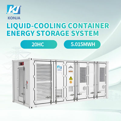 Un bon prix. Système de refroidissement par liquide KonJa ESS 5.015MWh Système de stockage d'énergie de conteneur Grade A Batterie 0,5C IP54 en ligne