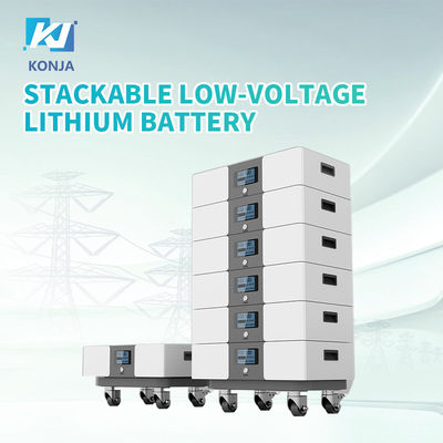 Un bon prix. KonJa 51.2V 5.12kWh 10.24 KWh 15.46kWh 20.48kWh 25.6kWh 30.72kWh Batterie solaire de stockage à domicile empilée en ligne