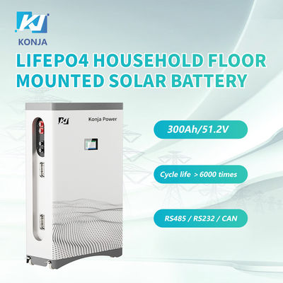 Un bon prix. KonJa Famille IP50 Grade A Cellule de batterie à cycle profond 51.2v 300Ah 15.36kWh Pièce solaire murale avec écran en ligne