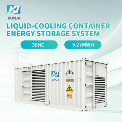 Un bon prix. KonJa refroidissement par liquide 30HC 5.27MWh Système de stockage d'énergie de conteneur BESS de cycle profond en ligne