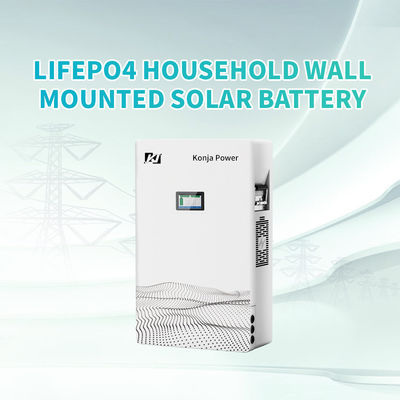 Un bon prix. Batterie de haute qualité à cycle profond KonJa 51.2v 100Ah 5.12kWh LiFePO4 Batterie solaire murale domestique en ligne